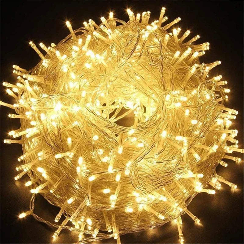 5-100M LED Christmas String Fairy Lights 220V EU Plug Indoor Outdoor Garland Light for Wedding Tree Holiday Party Decoration