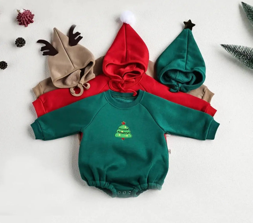 One Piece Embroidery Santa Clause Baby Clothing