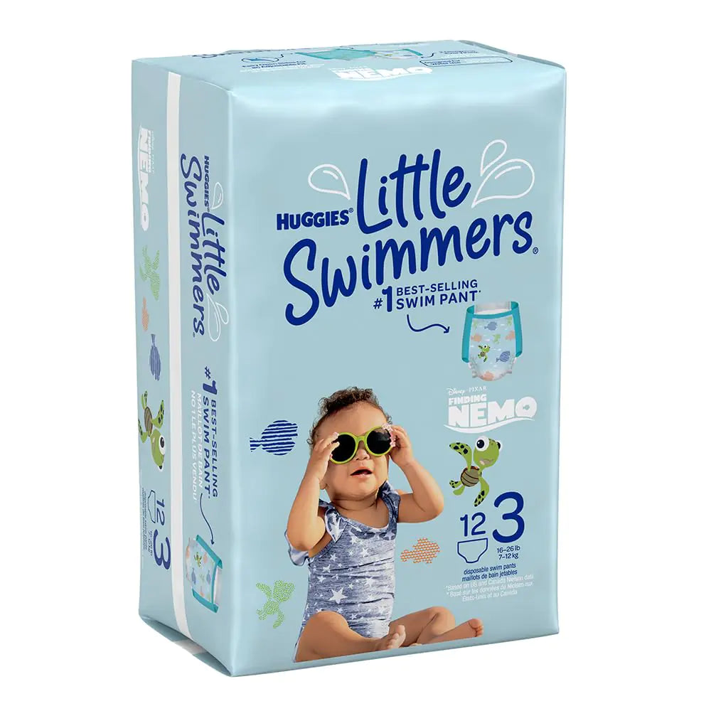 Huggies Little Swimmers Disposable Swim Diapers Swimpants Size 3 Small (16-26 lb.) 12 Ct. (Packaging May Vary)