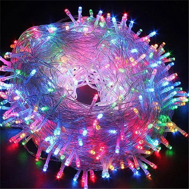 5-100M LED Christmas String Fairy Lights 220V EU Plug Indoor Outdoor Garland Light for Wedding Tree Holiday Party Decoration