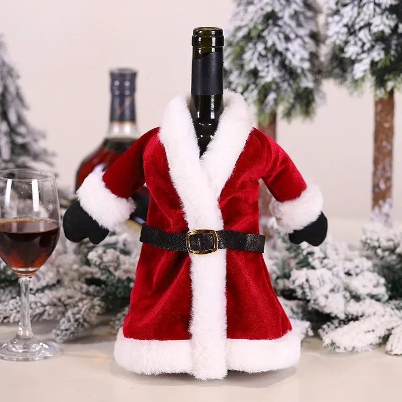 Christmas Wine Bottle Cover Merry Christmas Decorations For Home 2025 Christmas Ornament Xmas Navidad Natal Gifts New Year 2026