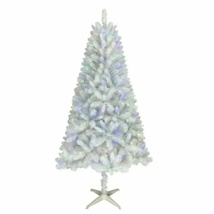 Holiday Time 6.5' Pre-Lit LED Paxton Pine Christmas Tree-White, 620 branch tips, 200 lights