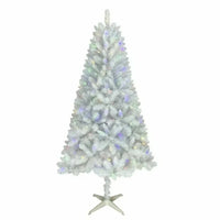 Holiday Time 6.5' Pre-Lit LED Paxton Pine Christmas Tree-White, 620 branch tips, 200 lights