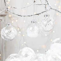 8CM 9PCS Transparent Christmas Balls Set White Red Champagne Green Xmas Balls DIY Christmas Tree Ornaments Christmas Gifts