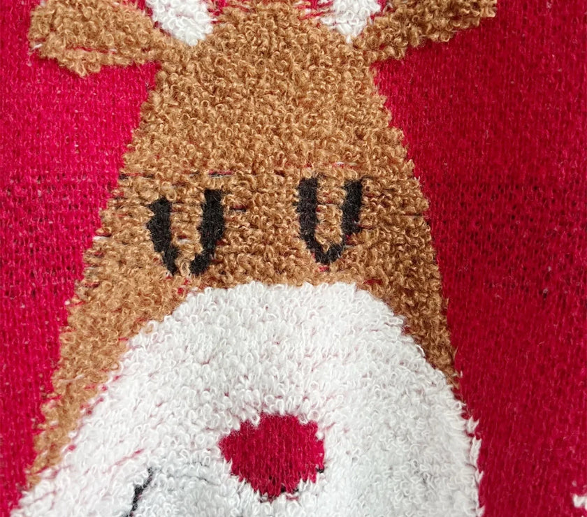 Sweater Women New Year Christmas Sweater Jumper O-Neck Fashion Casual Tops Thickened Raglan Sleeve Elk Christmas Tree Pullover