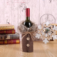 Christmas Wine Bottle Cover Merry Christmas Decorations For Home 2025 Christmas Ornament Xmas Navidad Natal Gifts New Year 2026