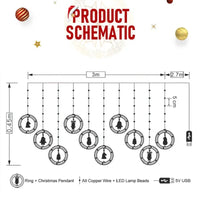 10LED Christmas Fairy Lights Santa Claus Window Decoration String Lights Christmas Gift Navidad New Year Home Decoration