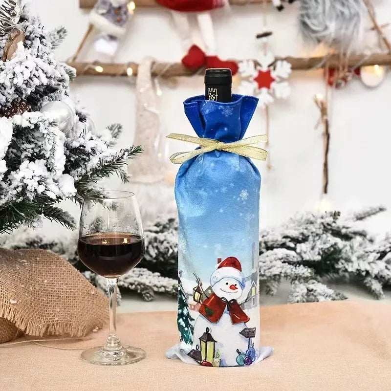 Christmas Wine Bottle Cover Merry Christmas Decorations For Home 2025 Christmas Ornament Xmas Navidad Natal Gifts New Year 2026