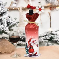 Christmas Wine Bottle Cover Merry Christmas Decorations For Home 2025 Christmas Ornament Xmas Navidad Natal Gifts New Year 2026