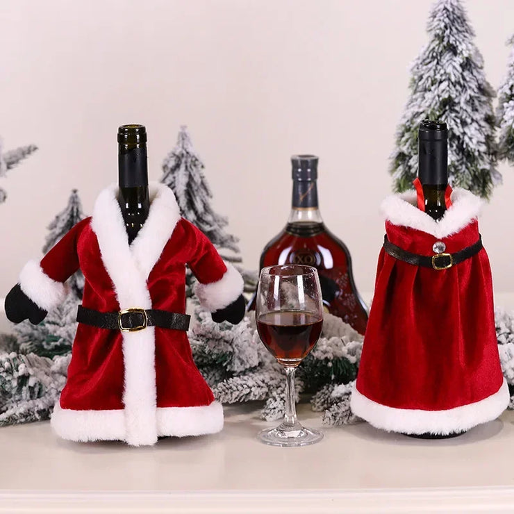 Christmas Wine Bottle Cover Merry Christmas Decorations For Home 2025 Christmas Ornament Xmas Navidad Natal Gifts New Year 2026