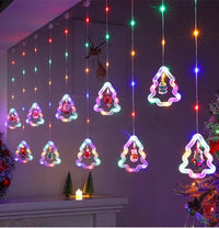 10LED Christmas Fairy Lights Santa Claus Window Decoration String Lights Christmas Gift Navidad New Year Home Decoration