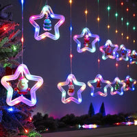 10LED Christmas Fairy Lights Santa Claus Window Decoration String Lights Christmas Gift Navidad New Year Home Decoration
