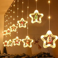 10LED Christmas Fairy Lights Santa Claus Window Decoration String Lights Christmas Gift Navidad New Year Home Decoration