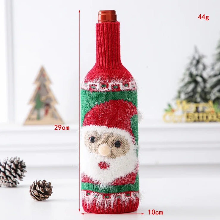 Christmas Wine Bottle Cover Merry Christmas Decorations For Home 2025 Christmas Ornament Xmas Navidad Natal Gifts New Year 2026