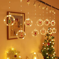 10LED Christmas Fairy Lights Santa Claus Window Decoration String Lights Christmas Gift Navidad New Year Home Decoration