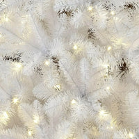 Holiday Time 6.5' Pre-Lit LED Paxton Pine Christmas Tree-White, 620 branch tips, 200 lights