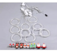10LED Christmas Fairy Lights Santa Claus Window Decoration String Lights Christmas Gift Navidad New Year Home Decoration