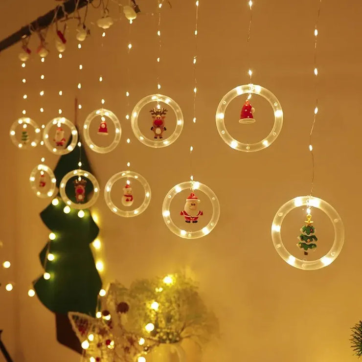 10LED Christmas Fairy Lights Santa Claus Window Decoration String Lights Christmas Gift Navidad New Year Home Decoration