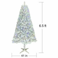 Holiday Time 6.5' Pre-Lit LED Paxton Pine Christmas Tree-White, 620 branch tips, 200 lights