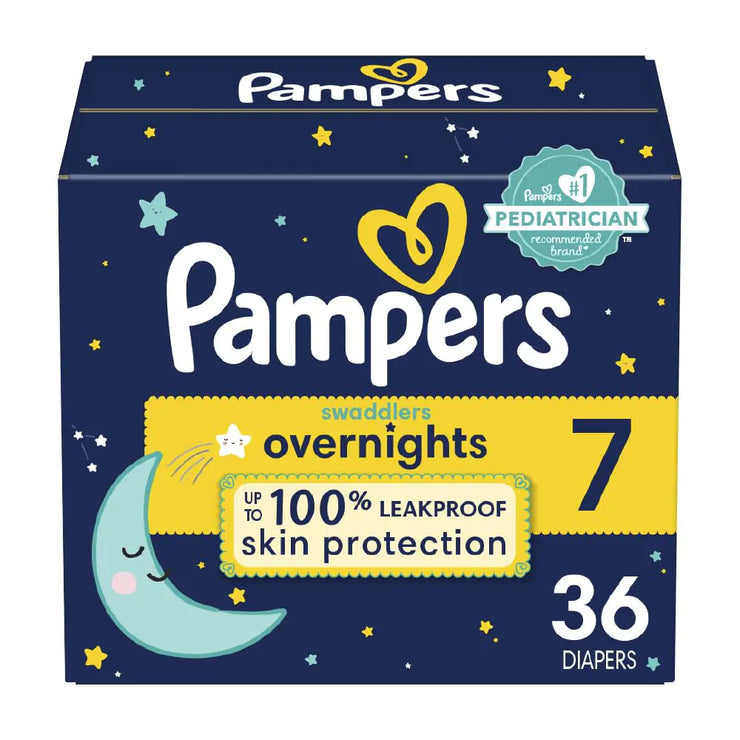 Pampers Swaddlers Night Guard Diapers - Size 7, 36 Pack