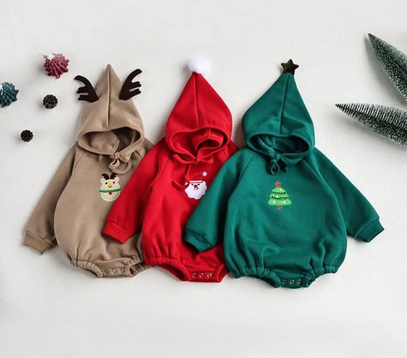 One Piece Embroidery Santa Clause Baby Clothing