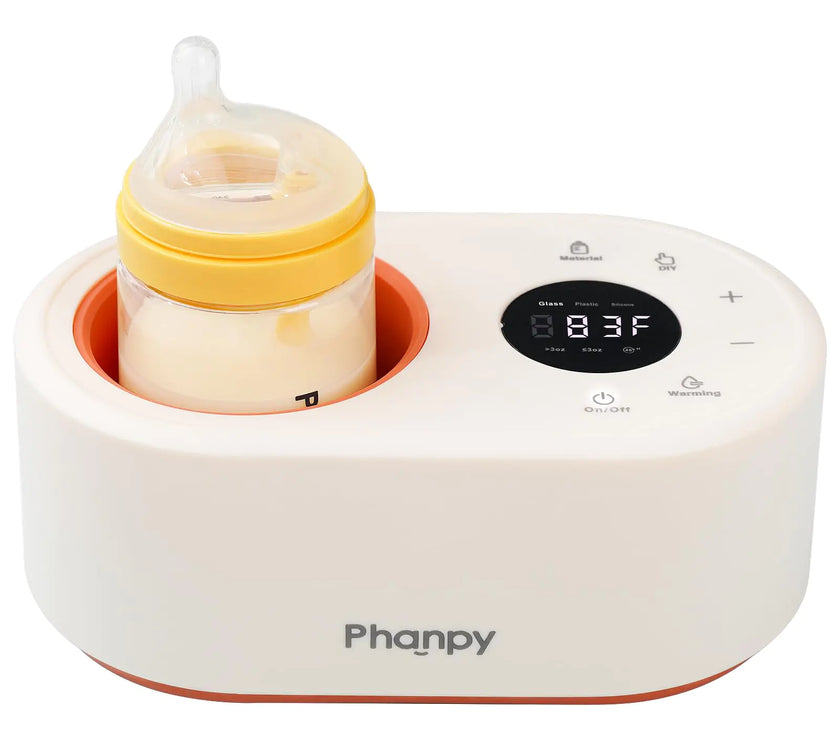 Phanpy Water-Free Bottle Warmer 12-in-1 Multifuntion Fast Baby Bottle Warmer for Breastmilk Bottle Warmer for Travel Milk Warmer for Baby with Adjustable Temp Memory Function