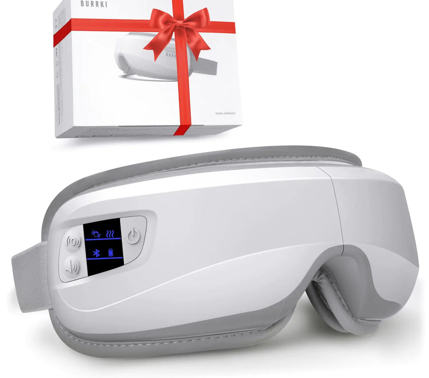 Eye Massager with Heat & Bluetooth Music Christmas Birthday Gifts for Women Men Heated Eye Mask for Migraines Relief Reduce Eye Strain Headache Relief and Improve Sleep Eye Care Gift Relax Eye